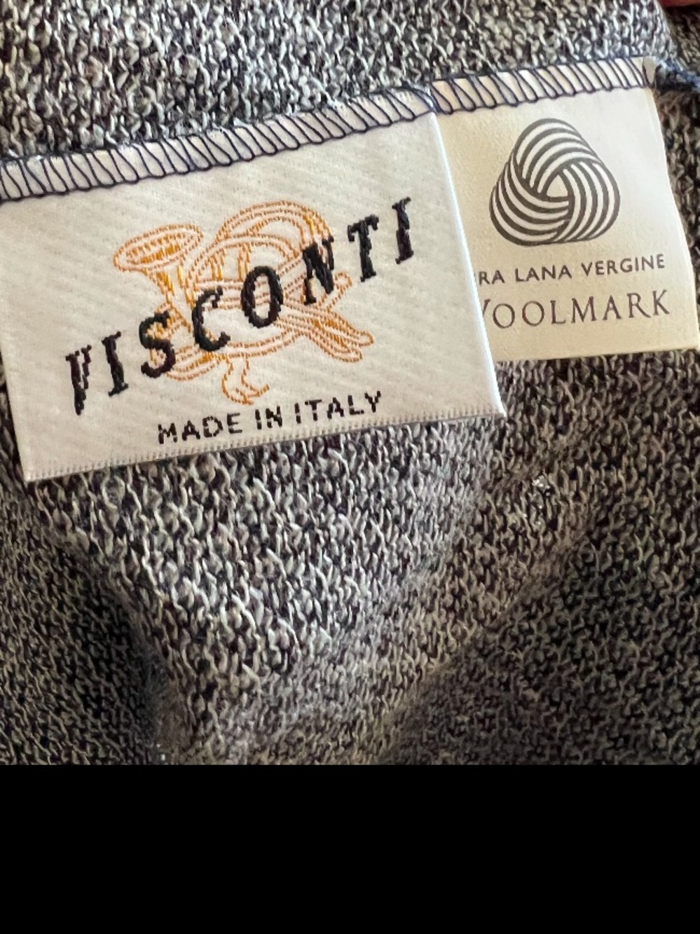 Visconti Made in Italy Wool Sweater preppy old money size large - Picture 4 of 4